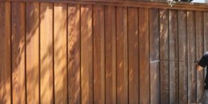 Solid Stain Over a Painted Fence